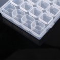 thumbnail image 3 of Medicine Box, Clear Plastic 28 Slots Tablet Container Adjustable Craft Supply Storage Organizer Box for Pill Jewelry, 3 of 8