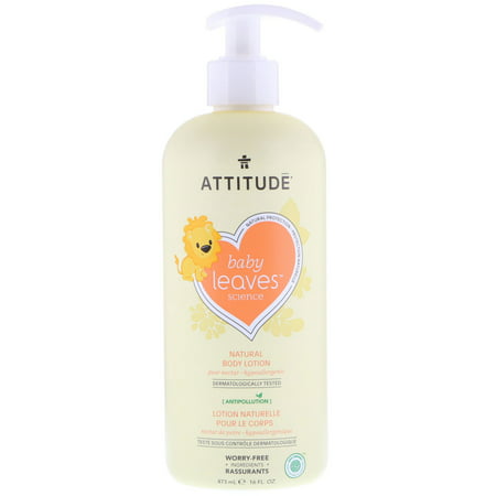ATTITUDE  Baby Leaves Science  Natural Body Lotion  Pear Nectar  16 fl oz  473