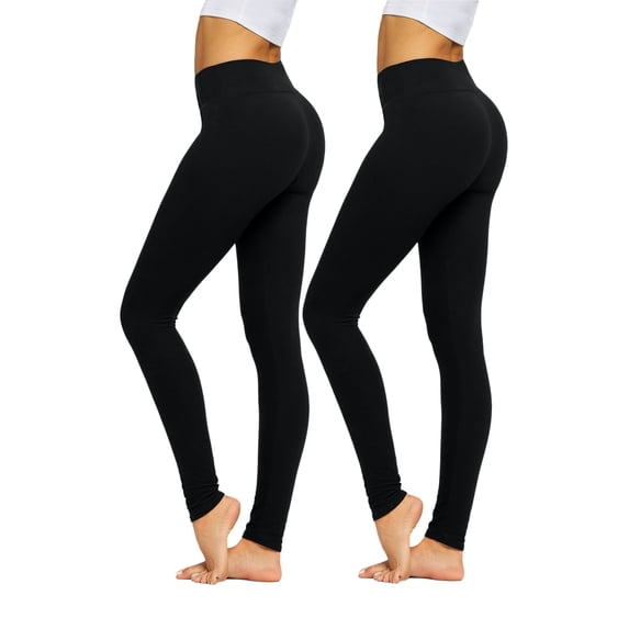 Conceited Women's Chloe High Waist Ultra Soft Basic Yoga Leggings - Pack of 2