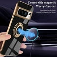 thumbnail image 2 of for Google Pixel 8 Pro Case with Ring Holder Magnetic Aesthetic Google Pixel 8 Pro Phone Case Silicone Soft TPU Thin White Cover 360° Rotatable Metal Kickstand (Black), 2 of 14