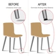 thumbnail image 5 of M8 x 25 x 30mm Leveling Feet Adjustable Leveler Desk Leg 2pcs, Black Silver Tone, 5 of 7
