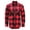 #3 - Red/Black, variant on Men’s Premium Cotton Button Up Long Sleeve Plaid Comfortable Flannel Shirt (#2 - Aqua Sky/Blue, S)