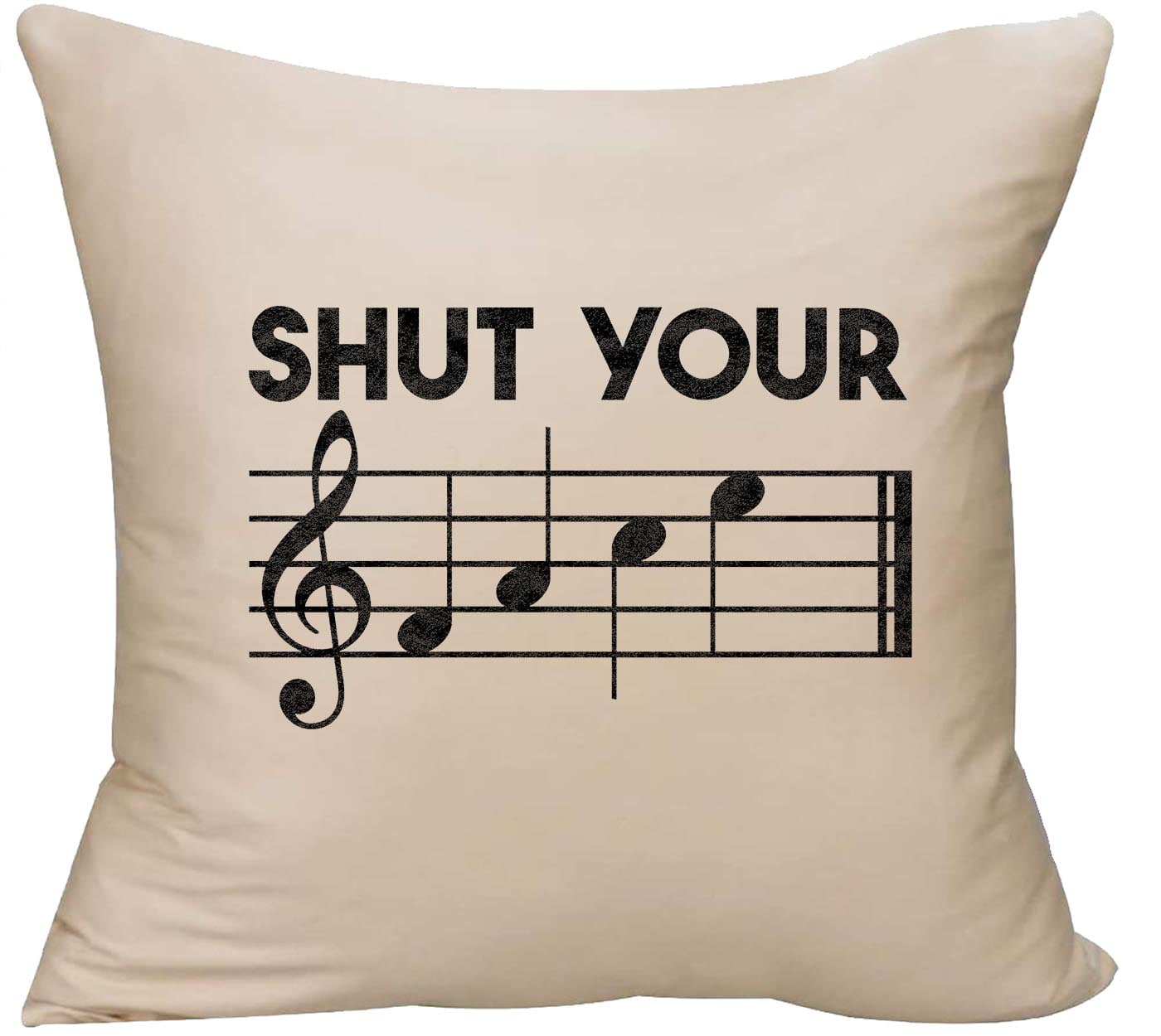 18x18 Multicolor Musical Instrument Treble Clef Music Musician Gift Classical Musical Instrument Musician Treble Clef Throw Pillow