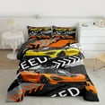 thumbnail image 2 of Homewish Race Car Bedding Comforter Set,Speed Extreme Sport Twin Comforter Sets,Gray Orange Bedding Set For Boys,Luxury Bedroom Decor Reversible,2pcs, 2 of 8