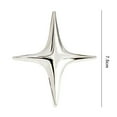thumbnail image 6 of Xinyolin Metal Four-pointed Star Brooch Elegant Luxury Golden Silver Color Clothing Accessories Women Business Suit Lapel Pin Fashion Jewelry, 6 of 7