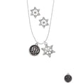 thumbnail image 2 of Delight Jewelry Silvertone Doctor Caduceus Seal - MD Silver tone Snowflake Charm Necklace and Stud Earrings, 2 of 4
