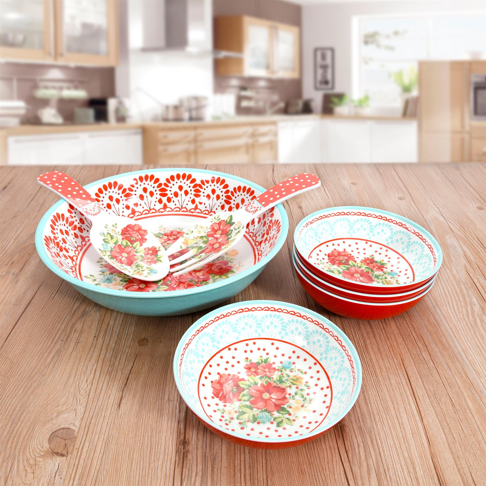 Serving Bowls Home & Kitchen NEW 1, Dazzling Dahlias The ...