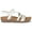 White, variant on Baretraps Womens Jalen Faux Leather Ankle Strap Footbed Sandals