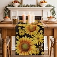 thumbnail image 2 of Table Runner 48 Inches Long for Kitchen Dining, Sunflower Dresser Scarf Farmhouse, Dining Table Decorations for Wedding/Parties, Yellow Floral Elegant Pastoral Flowers Watercolor 13 x 48 In, 2 of 8