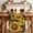 Yellow Black, variant on Sunflower Table Runner - 48 Inch Long Yellow Floral Elegant Flowers Pastoral Cotton and Linen Blended Dress Scarves Farmhouse Table Runner for Kitchen Dining, Coffee Table, 13" x 48"