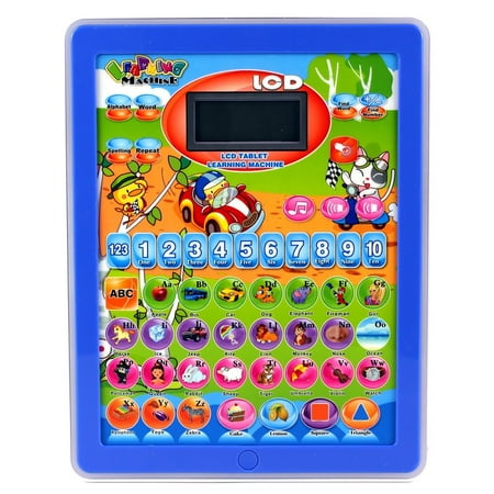 Fun Animals English Multimedia Learning System Children's Toy Computer Tablet w/ Find the Letter/Word & Addition/Subtraction Modes, Learn & Play (Colors May Vary)