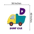 thumbnail image 3 of DAYCARE - Adhesive Kindergarten Educational Vinyl Art Décor Dump Car Truck Vehicle Hippo Animal Design Letter D Alphabet Child Care Wall Decal Sticker 36" x 40", 3 of 3