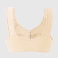 thumbnail image 4 of Front Closure Bras for Older Women No Underwire Comfortable Full Coverage Bra Wireless Wirefree Everyday Bras (Complexion), 4 of 7