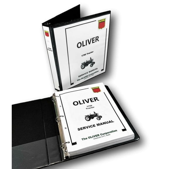 OLIVER 1750 TRACTOR SERVICE REPAIR TECHNICAL SHOP MANUAL w/ COLOR SCHEMATICS