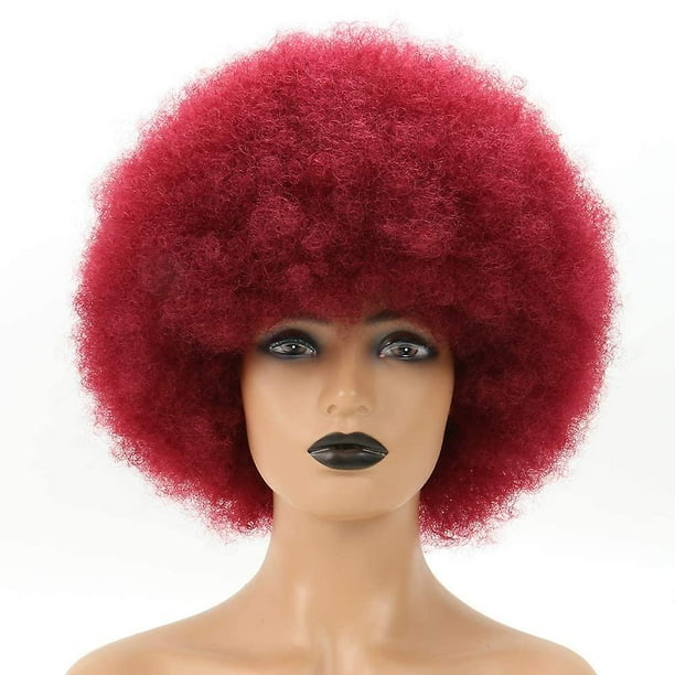 Big red cheap afro wig