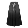thumbnail image 2 of Akafmk Plus Size Womens Skirts,Long Skirts for Women Maxi Boho Skirt,Solid Color High Waisted Drawstring Ruffle Skirts Loose Fitting Vacation Beach Long Skirts, 2 of 5
