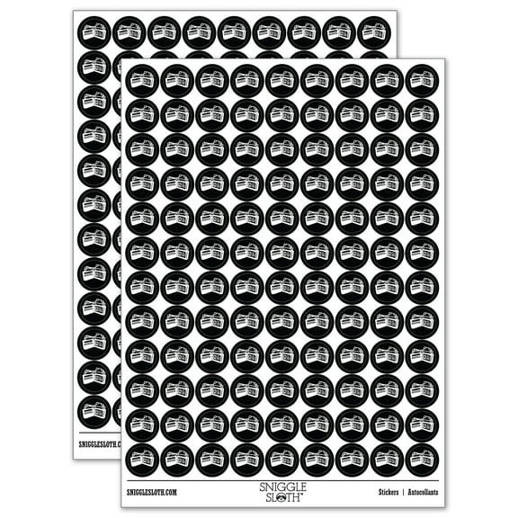 Wallet Billfold Full of Cash Money 200  Round Stickers - Black - Gloss Finish - 0.50" Size