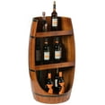 thumbnail image 4 of Freestanding Rustic Wooden Wine Barrel Storage - Wine Bottle Holder and Organizer Ideal for Home Decor, Bar Display, Cellar Accessories, and Dining or Living Room Decorative Wine Shelf, 4 of 8