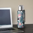 thumbnail image 5 of 20 Oz Husky Dog Flower Floral Coffee Tumbler Double Wall Insulated Stainless Steel Water Bottle | Metal Reusable Thermoses Flask with Cup Cap | Leak & Sweat Proof with Anti-Dust Lid, 5 of 7