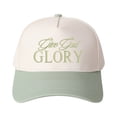 thumbnail image 6 of Give God GLORY Letter Embroidered Color Block Trucker Hat Unisex Adjustable Cotton Breathable Fashion Cap for Travel Daily Wear, 6 of 11