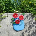 thumbnail image 2 of Xuniizn Flower Vase Metal Vases for Centerpieces, Home & Garden Arrangements, Versatile & Durable Essential for Modern & Classic Styles Available, Small Vases Home Decor, Artificial Flowers, Blue, 2 of 3