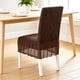 thumbnail image 4 of Fundas de silla de hotel de jacquard con faldón - Fundas elásticas gruesas de una sola pieza para sillas de comedor, para el hogar, bodas y fiestas | Poliéster, antiarrugas, cobertura total, 4 of 6