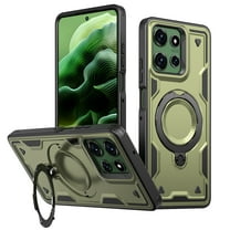 Dteck Magnetic for Motorola Moto G Power 5G 2025 Case with Kickstand, Shockproof TPU PC Case Compatible with MagSafe Military Grade Ring Stand Heavy Duty Drop Rugged Cover,Olivegreen