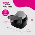 thumbnail image 3 of Bumbo Baby Toddler Adjustable 3-in-1 Booster Seat, Black/Cool Grey (2 Pack), 3 of 12