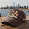 thumbnail image 2 of 250 Anniversary USA Hat 4th of July American Flag Cap Adjustable Retro Denim Hat Patriotic Commemorative Gift for Veterans History Lovers,Coffee, 2 of 6