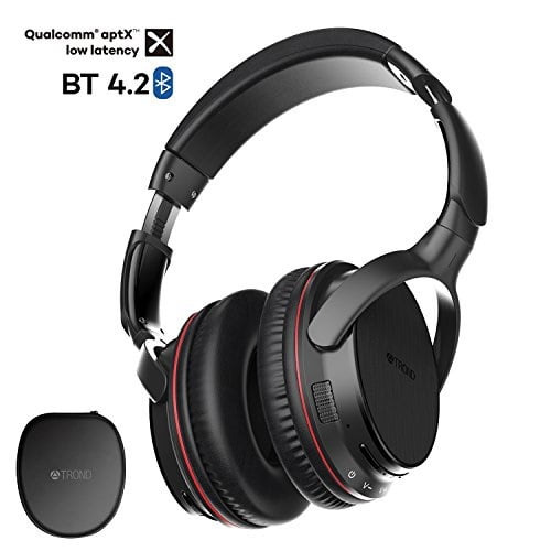trond bluetooth v4.2 headphones wireless with mic over ear, lightweight