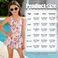 thumbnail image 5 of DISNIMO Flower Butterfly Printed Girls Swimsuit Sleeveless U Neck Bathing Suit with Skirt Hawaiian Summer Swimwear Comfortable Breathable Swim Dress 6-7 Years, 5 of 8