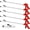 Red, variant on 5 Pack Suction Cup Reacher Grabber Heavy Trash Picker Grabber Tool, Long Handy Aids Nonslip Claw Reach Tool for Elderly Pick up Stick Arm Extension Litter Picker (Red)