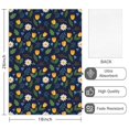 thumbnail image 2 of 4 Pcs Pioneer Flower Floral Print Pattern Kitchen Towels, Funny Microfiber Dish Towel Set, 18" X 26" Tea Towels, 2 of 6