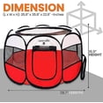 thumbnail image 2 of SereneLife 8-Panel Cat Dog Mesh Exercise Playpen Large Portable Foldable Pet Tent, 2 of 7