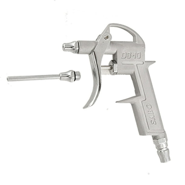 Poignée de Pistolet en Métal Air Nettoyer Outil Ventilateur Canon Ton Argent