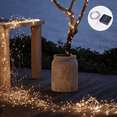 thumbnail image 5 of Haz de luz LED, 2M 400 LED luces de cadena decorativas impermeables, energía solar, 8 modos, cadena de luz blanca cálida para jardín, fiesta, Navidad, boda JM  JM, 5 of 5