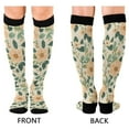 thumbnail image 4 of FORMRS Womens Knee High Socks Casual Long Thick Travel Daily Wear, 1 Pair, Floral Design, 4 of 6