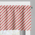 thumbnail image 5 of Ambesonne Candy Cane Valance & Curtain, Bicolor Stripes, 55"x45", Red Fern Green White, 5 of 7