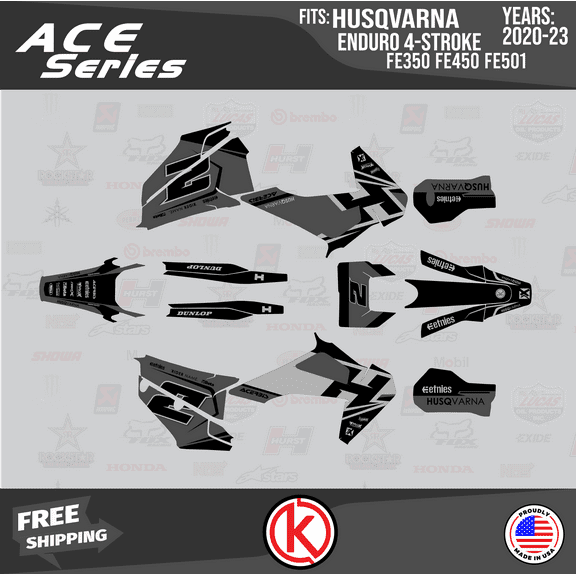Kalair GFX Graphics Kit for Husqvarna Enduro 4-STORKE FE350,FE450 and FE501 (2020-2023) Ace Series