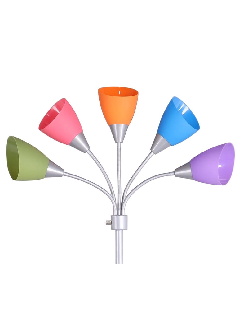 Mainstays 5-Light Multi-Color Floor Lamp, Silver Finish - Walmart.com