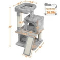 thumbnail image 4 of Alden Design 36" Cat Tree with Condo and Scratching Post Tower, Dark Gray, 4 of 9