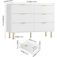 thumbnail image 2 of Commode Moderne en Bois à 6 Tiroirs, Grand Commode de Rangement pour Chambre, Salon et Couloir, 2 of 6
