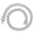 thumbnail image 7 of FEEL STYLE Cuban Link Chain Silver Bling Miami Cuban Necklace Diamond Chain for Men Women Iced-Out Hip Hop Jewelry, 7 of 7