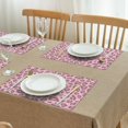 thumbnail image 3 of Set of 4 Cheetah Pattern Table Mats, Flax Linen Heat Resistant Wrinkle Free with Romantic Animal Print for Tropical Dining Decor and Chic Kitchen, 3 of 6