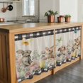 thumbnail image 6 of Easter Rabbit Tier Curtains 24 Inch Length, Farmhouse Spring Botanical Flowers Eggs Grid Cafe Short Curtains for Bathroom Over Sink, Small Kitchen Curtain Light Filtering Drapes 2 Panels 27.5"Wx24"L, 6 of 8