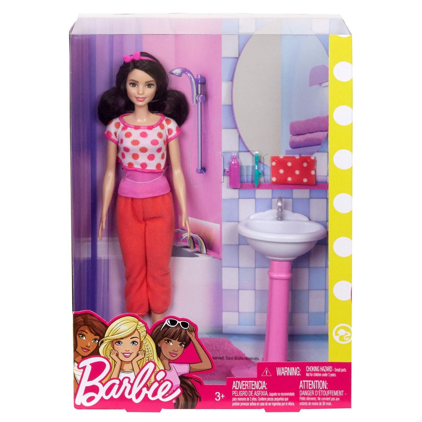 Details about   2016 Barbie Teresa Bath-time “You Can Be Anything You Want Barbie” BATHTUB SINK 