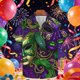 thumbnail image 1 of Ceisia Men's Mardi Gras Festive Print Short Sleeve Button-Up Shirt Collection | Venetian Mask & Bead Mardi Gras Button-Up Shirt Gifts, 1 of 8
