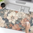 thumbnail image 3 of Japanese Floral XXL Mouse Pad - 35.4x15.7 Inch Minimalist Aesthetic Art White Coral Pink Flower, Extended Large Gaming Mousepad, Non-Slip Rubber Base, Stitched Edges, Home Office, 3 of 6