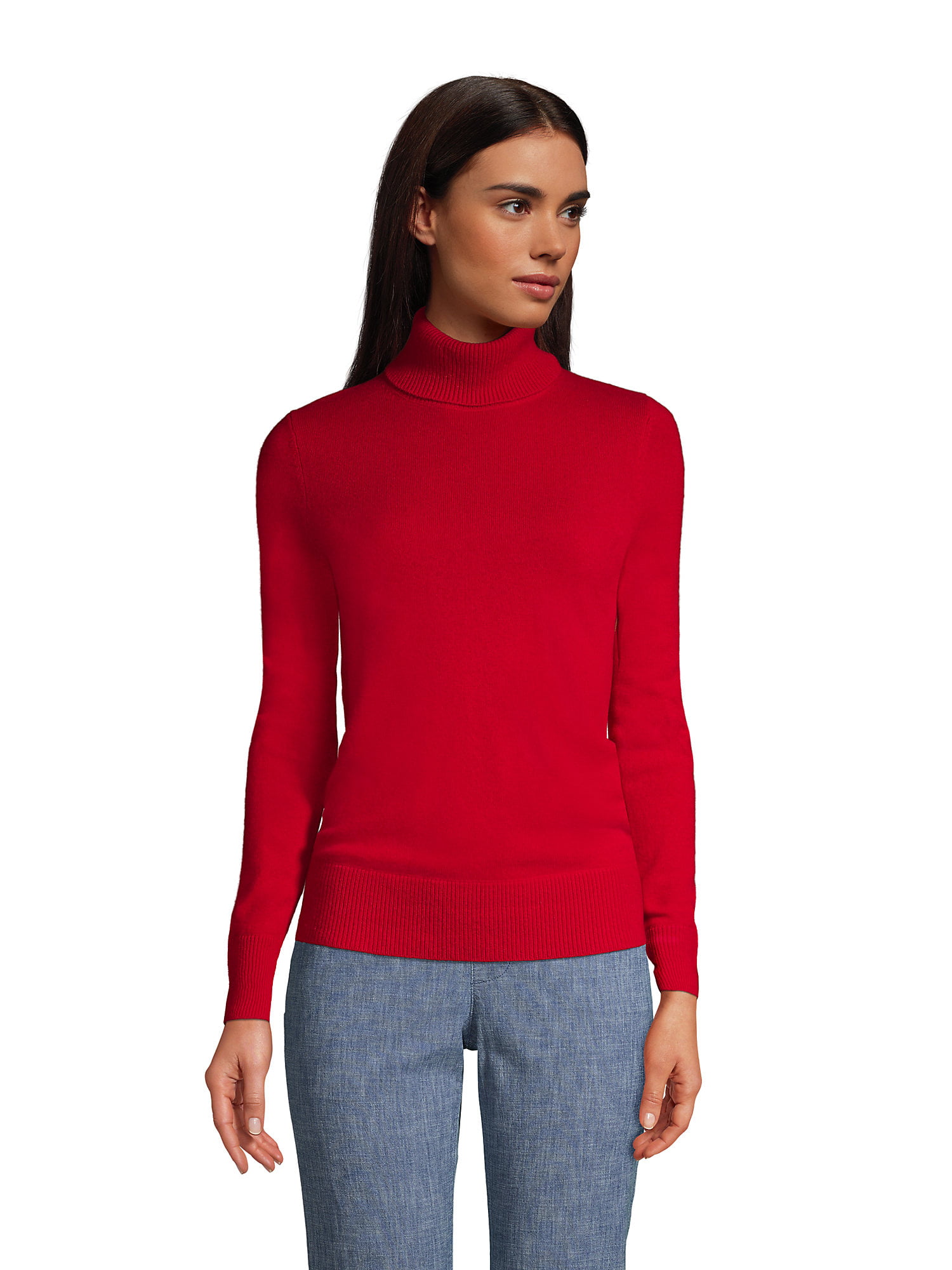 Lands' End Women's Cashmere Turtleneck Sweater 