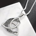 thumbnail image 4 of Stainless Steel Celtic Knot Moon Cresent Style Wedding Statement Biker Party Necklace, 4 of 6